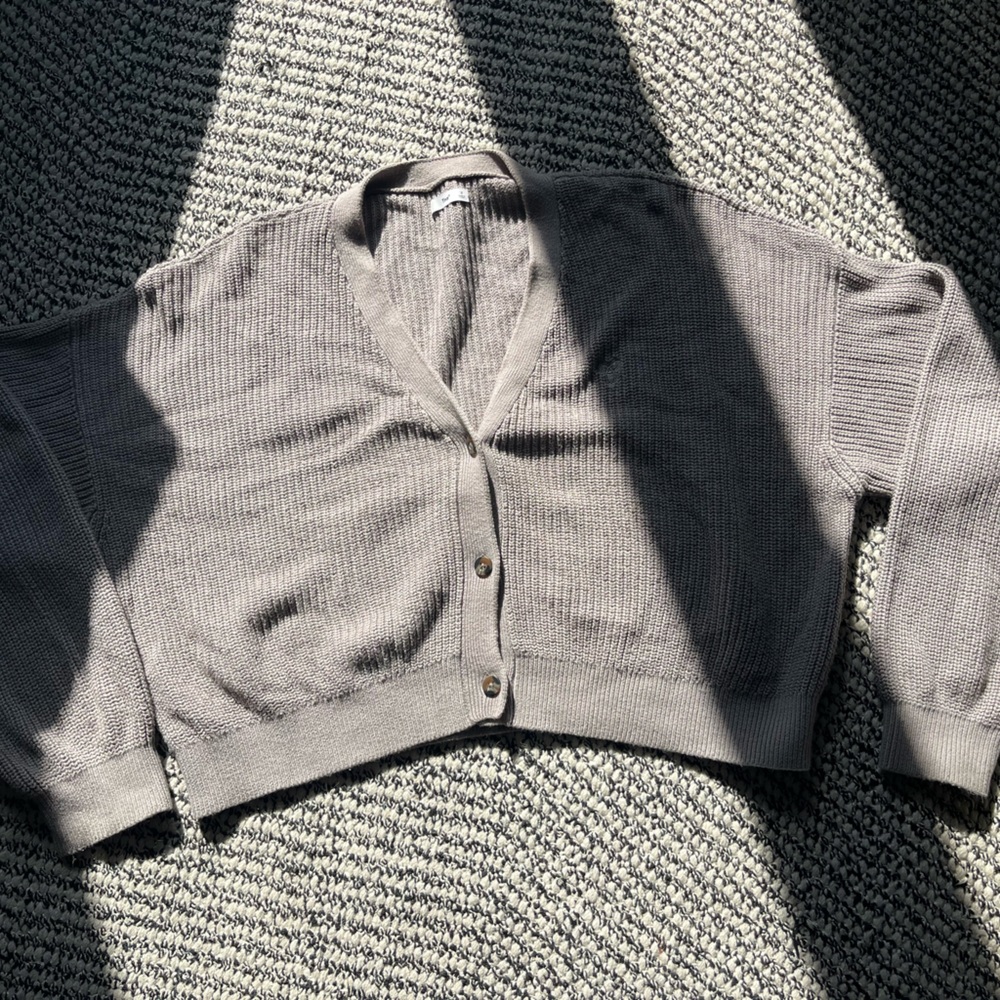 TNA Taupe Knit Cardigan
